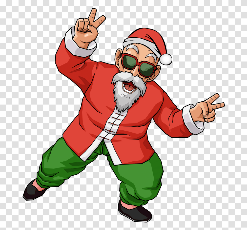 Christmas Time Master Roshi Mr Roshi Dragon Ball Z, Performer, Person, Human, Clown Transparent Png