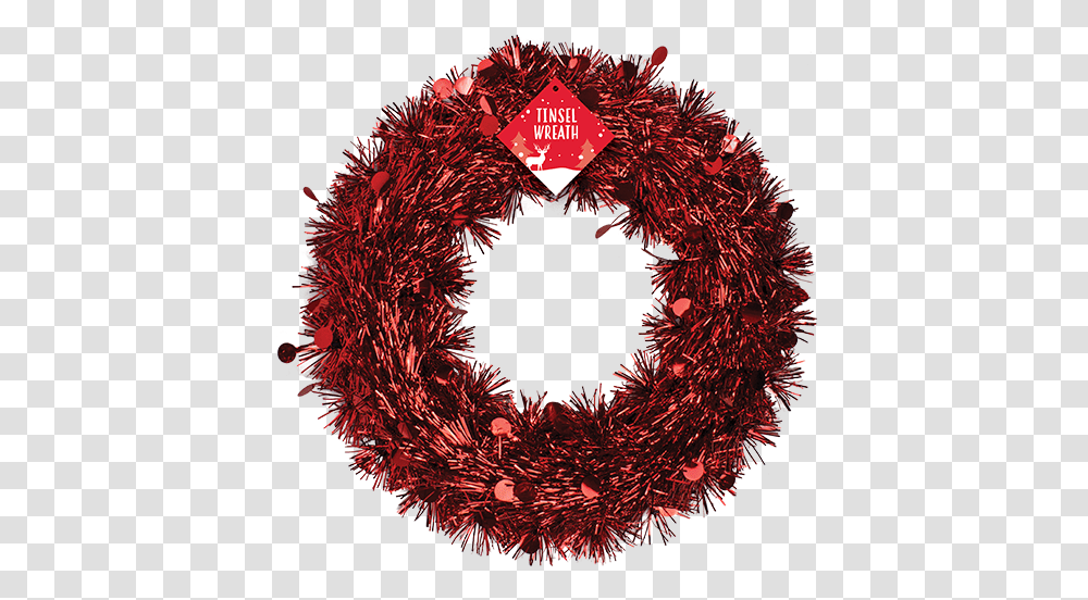 Christmas Tinsel Wreath Christmas Tinsel Circle Transparent Png