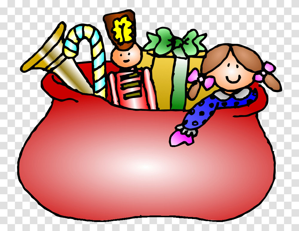 Christmas Toys Clip Art Download Santa Claus Bag Cartoon, Inflatable, Food, Cake, Dessert Transparent Png