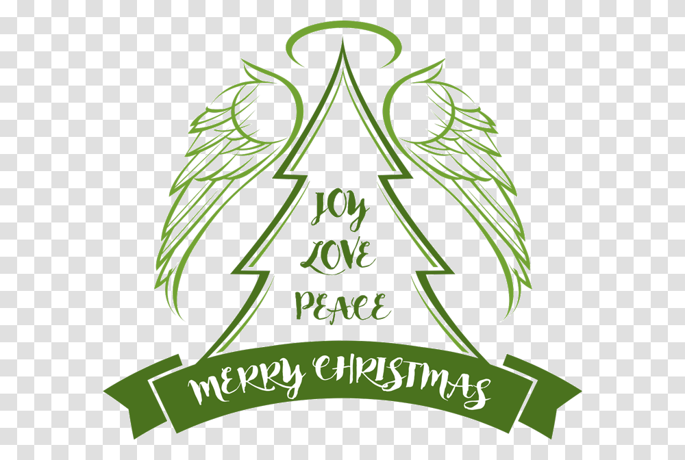 Christmas Tree Angel Clipart Illustration, Plant, Label Transparent Png