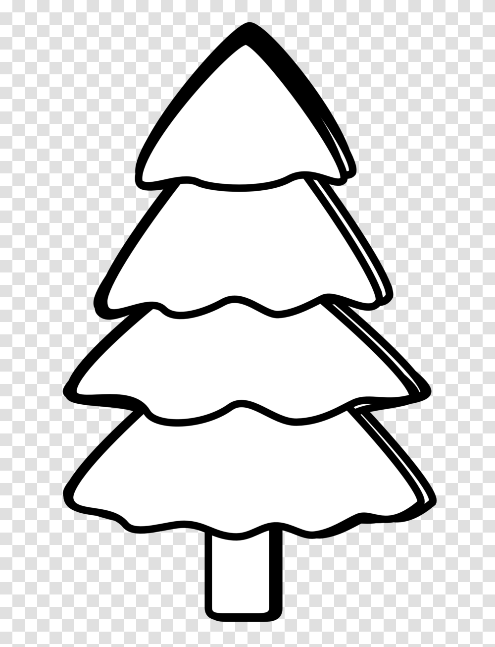 Christmas Tree Black And White Black And White Xmas Tree Clipart, Stencil, Plant Transparent Png