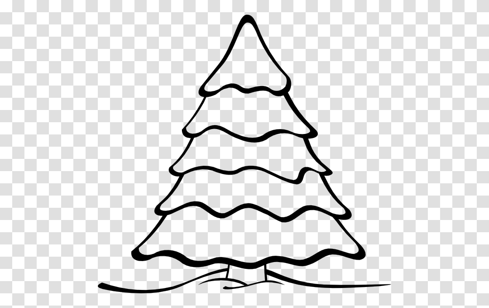 Christmas Tree Black And White Clipart, Triangle, Plant, Stencil, Wedding Cake Transparent Png
