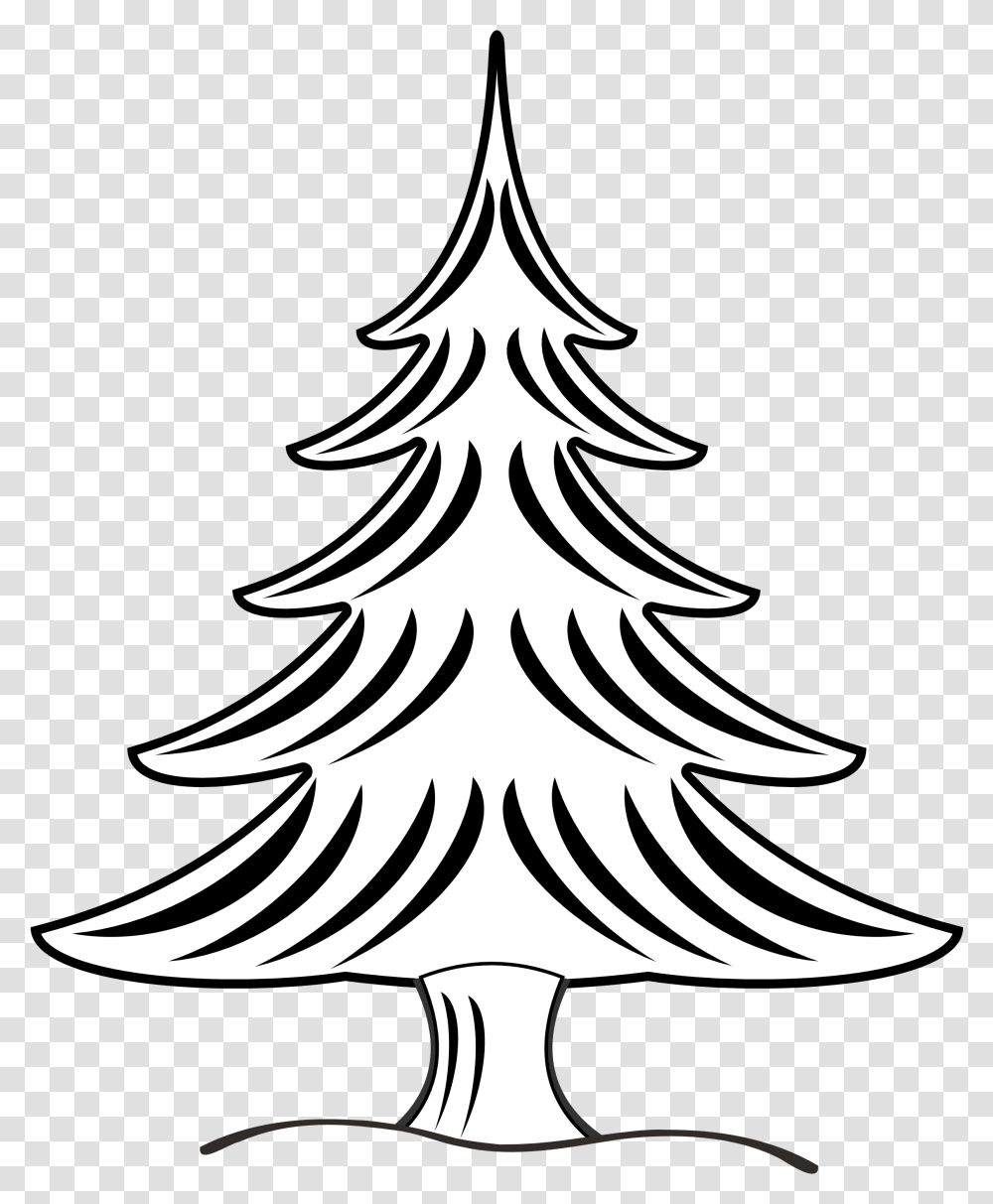 Christmas Tree Black And White Snow Christmas Tree Christmas Tree Clipart Black And White Free, Bonfire, Flame, Stencil Transparent Png