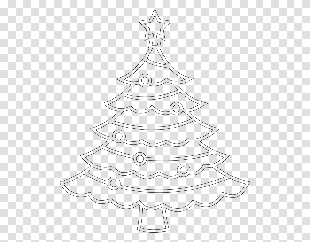 Christmas Tree Christmas Tree Holiday Winter Xmas Gambar Sketsa Pohon Natal, Plant, Ornament, Wedding Cake, Dessert Transparent Png