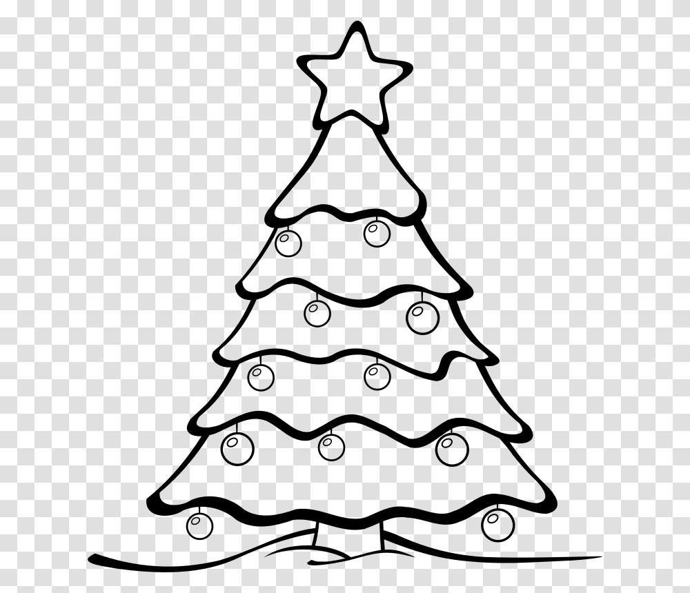 Christmas Tree Clip Art Outline, Gray, World Of Warcraft Transparent Png