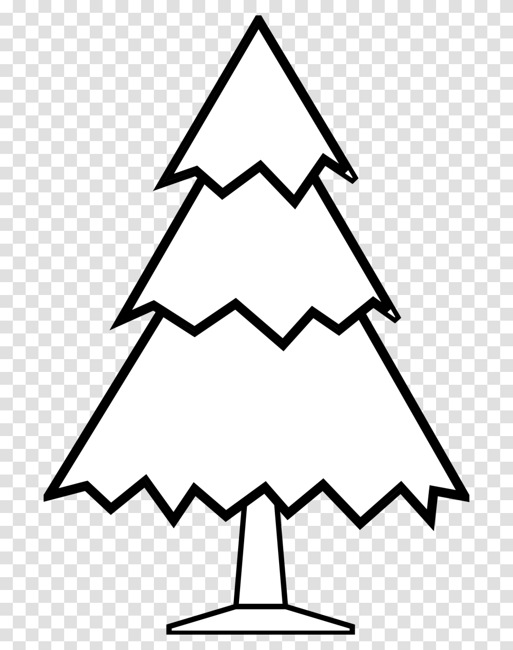 Christmas Tree Clipart Black And White Free Christmas Tree Clipart Black And White, Plant, Ornament, Star Symbol Transparent Png