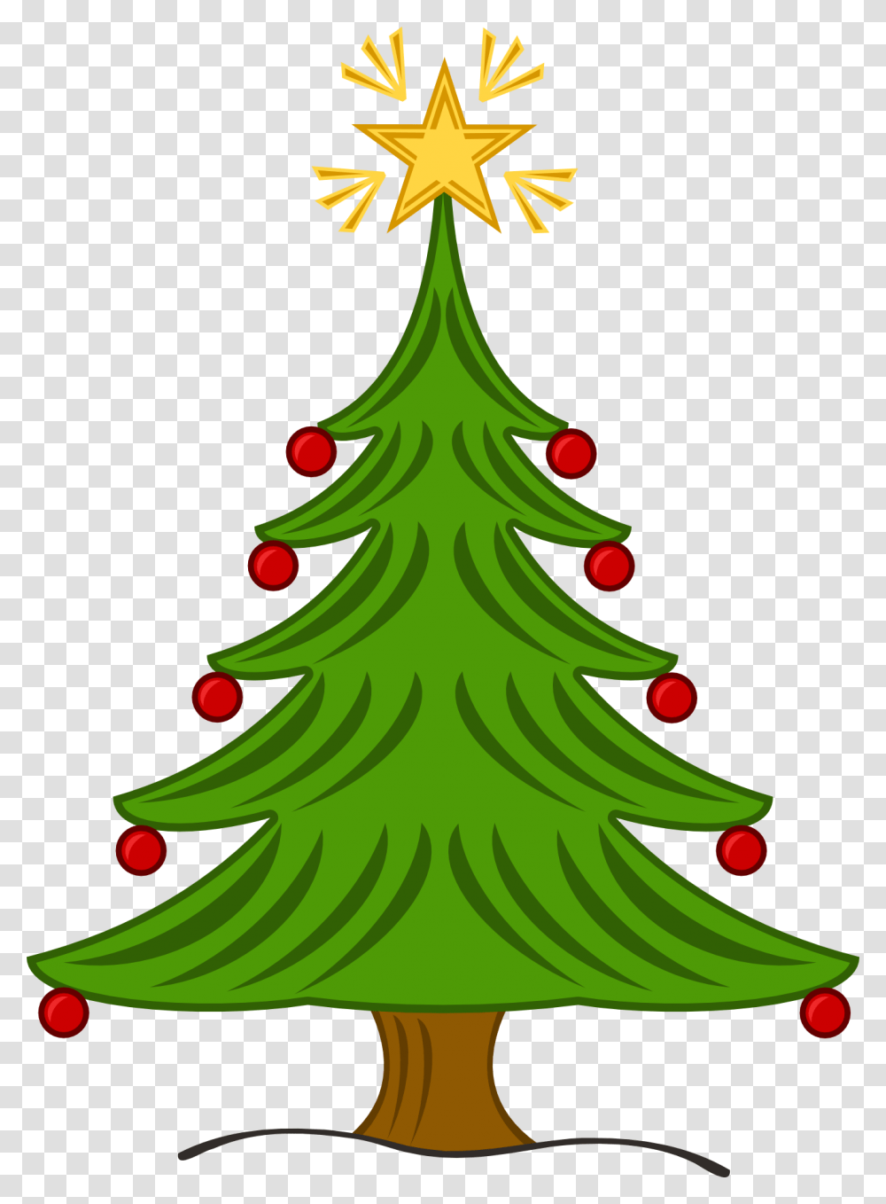 Christmas Tree Clipart Black And White Free Download Clipart Christmas Tree, Plant, Ornament, Star Symbol,  Transparent Png
