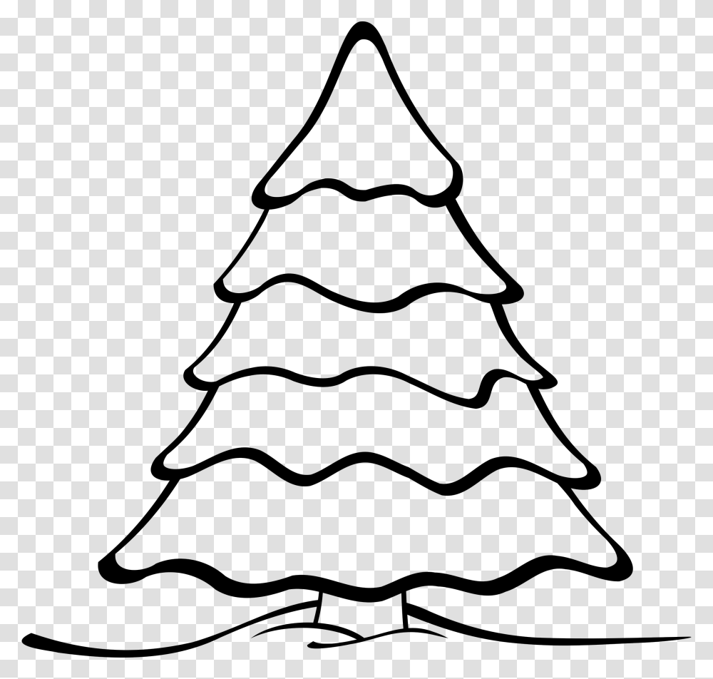 Christmas Tree Clipart Black And White, Plant, Ornament, Triangle, Silhouette Transparent Png