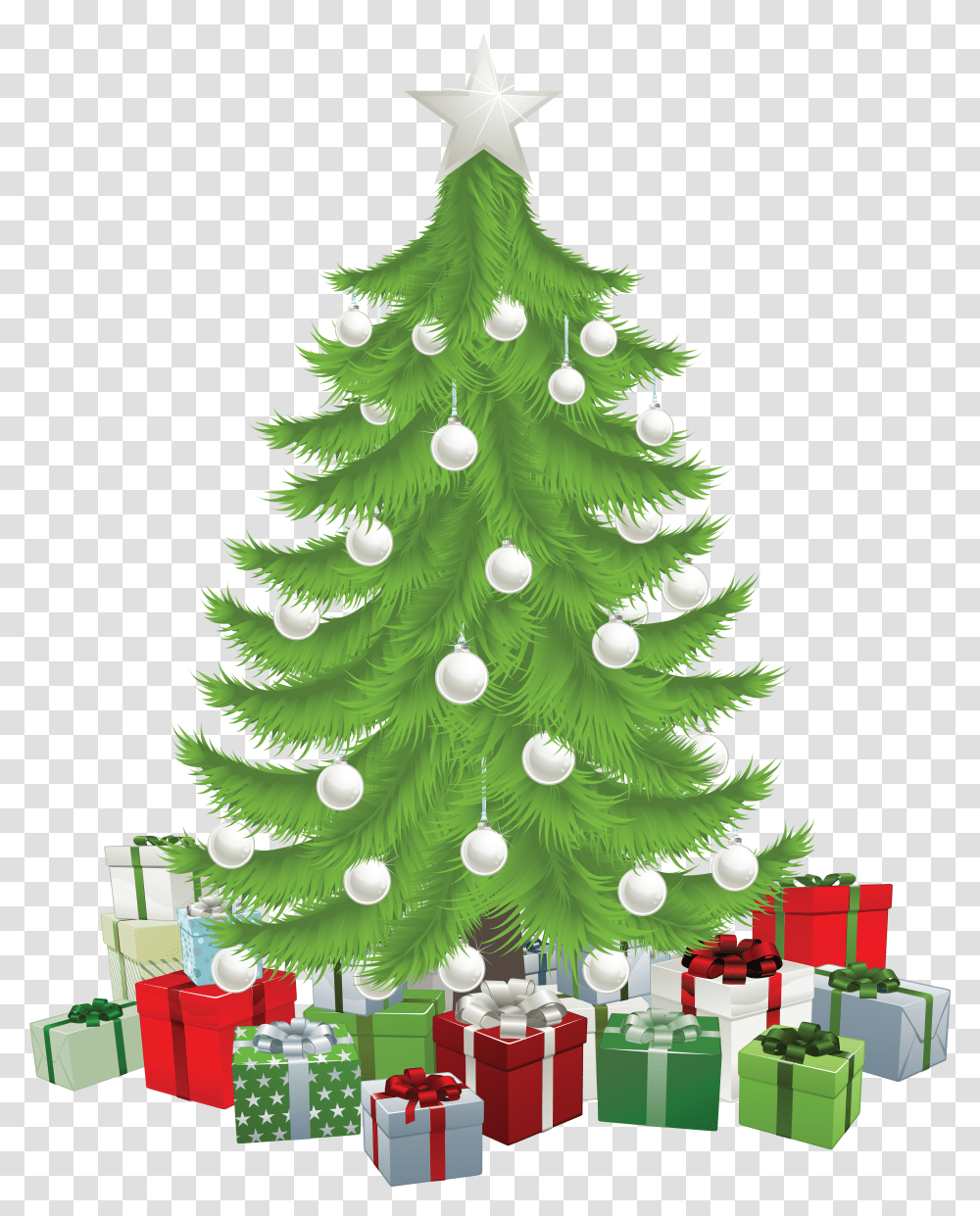 Christmas Tree Clipart Christmas Tree Presents Transparent Png