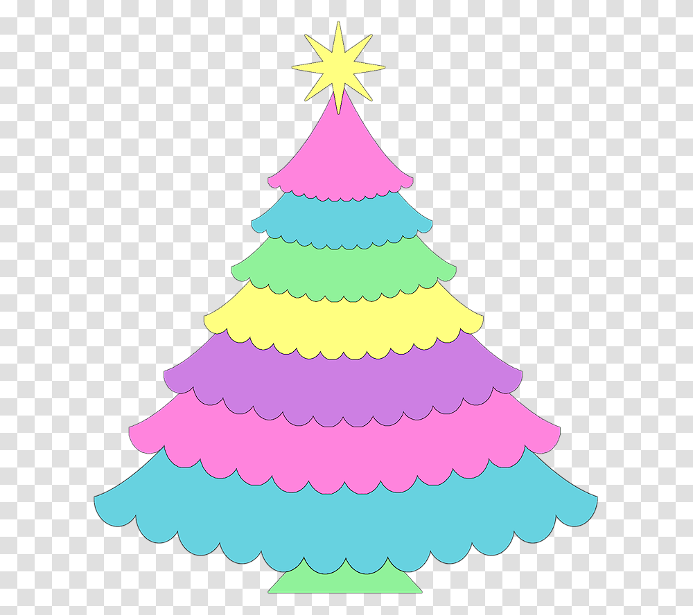 Christmas Tree Clipart Colorful, Plant, Ornament, Wedding Cake, Dessert Transparent Png