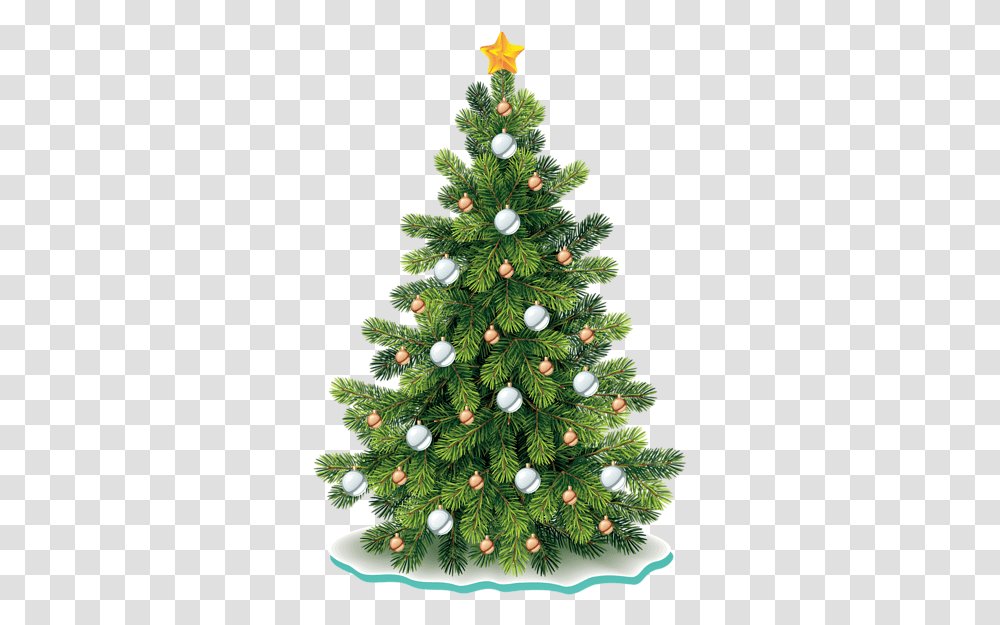 Christmas Tree Clipart Image Illustration Trees, Ornament, Plant, Pine, Conifer Transparent Png