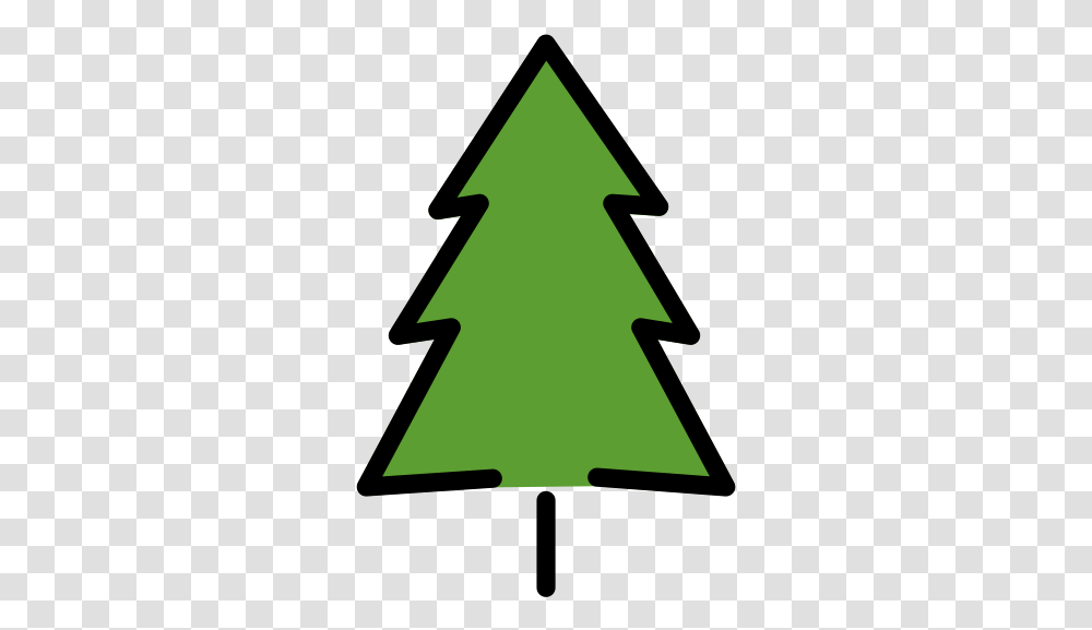 Christmas Tree Colored Outline, Star Symbol, Number Transparent Png