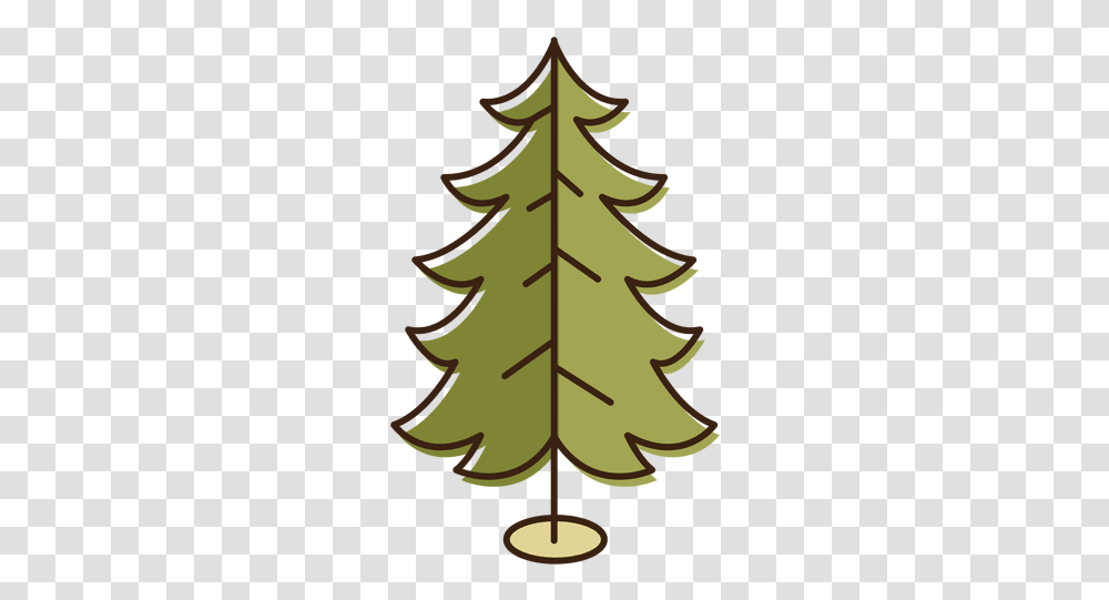 Christmas Tree Curled Branches Cartoon Icon 14 Arbol De Navidad Trazo, Plant, Conifer, Ornament, Fir Transparent Png