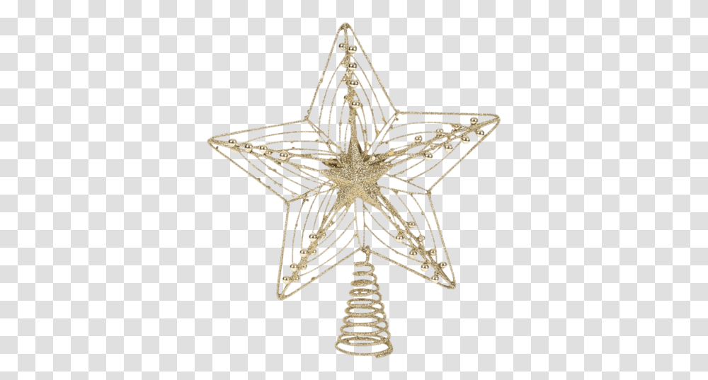 Christmas Tree Decoration Gold Laser Glitter Star Sketch, Cross, Symbol, Star Symbol, Rug Transparent Png