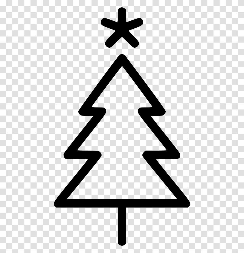 Christmas Tree Decoration Star Simple Christmas Tree Outline, Sign, Recycling Symbol, Road Sign Transparent Png