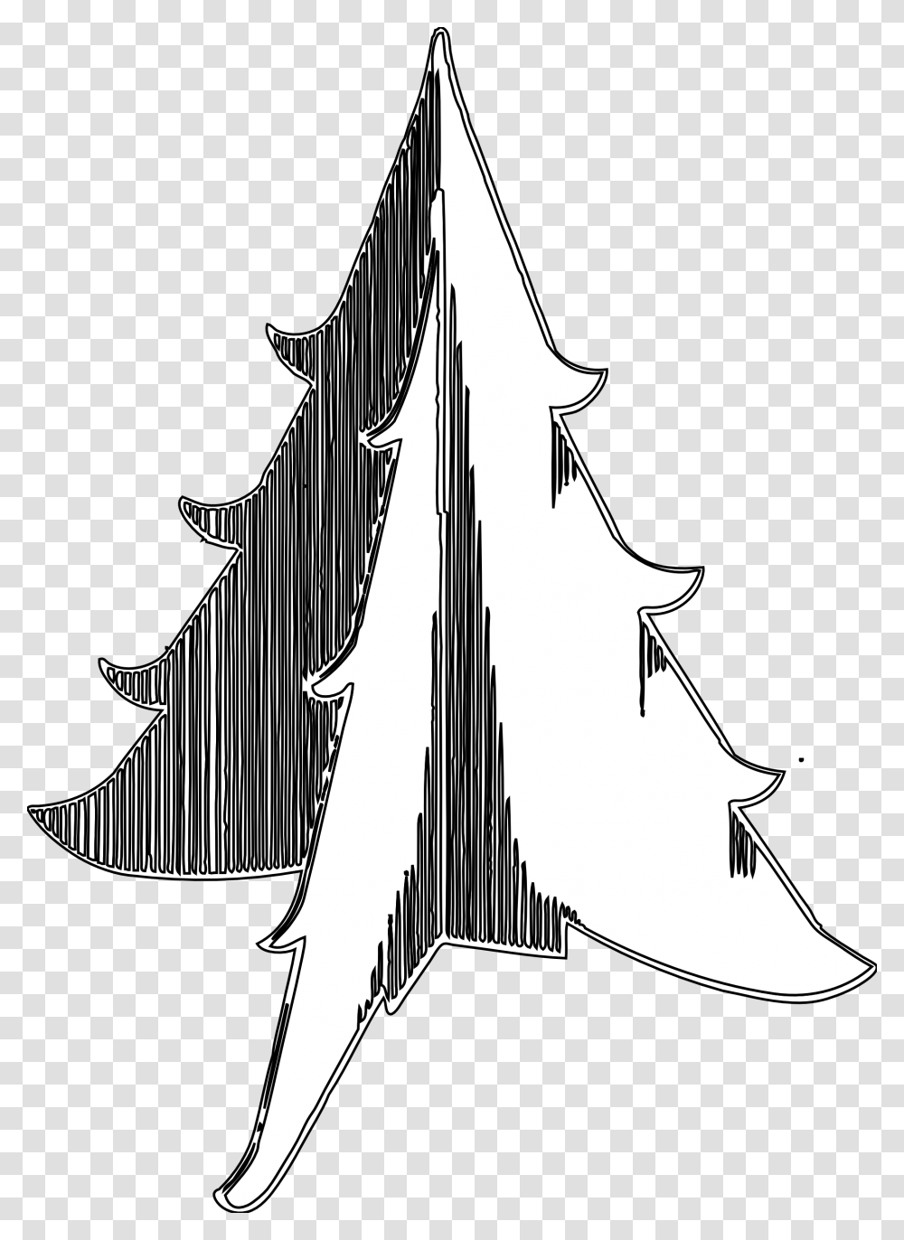 Christmas Tree Drawing Christmas Day, Stencil, Plant, Leaf Transparent Png
