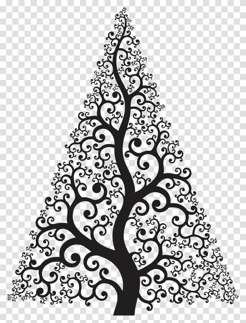 Christmas Tree Drawing, Doodle, Floral Design Transparent Png