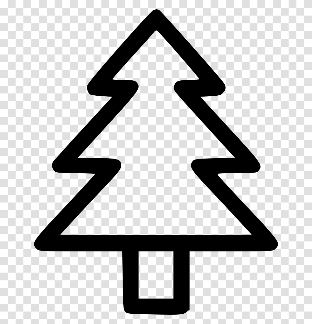 Christmas Tree Fir Newyear Holiday Star Christmas Tree Outline, Axe, Tool, Sign Transparent Png