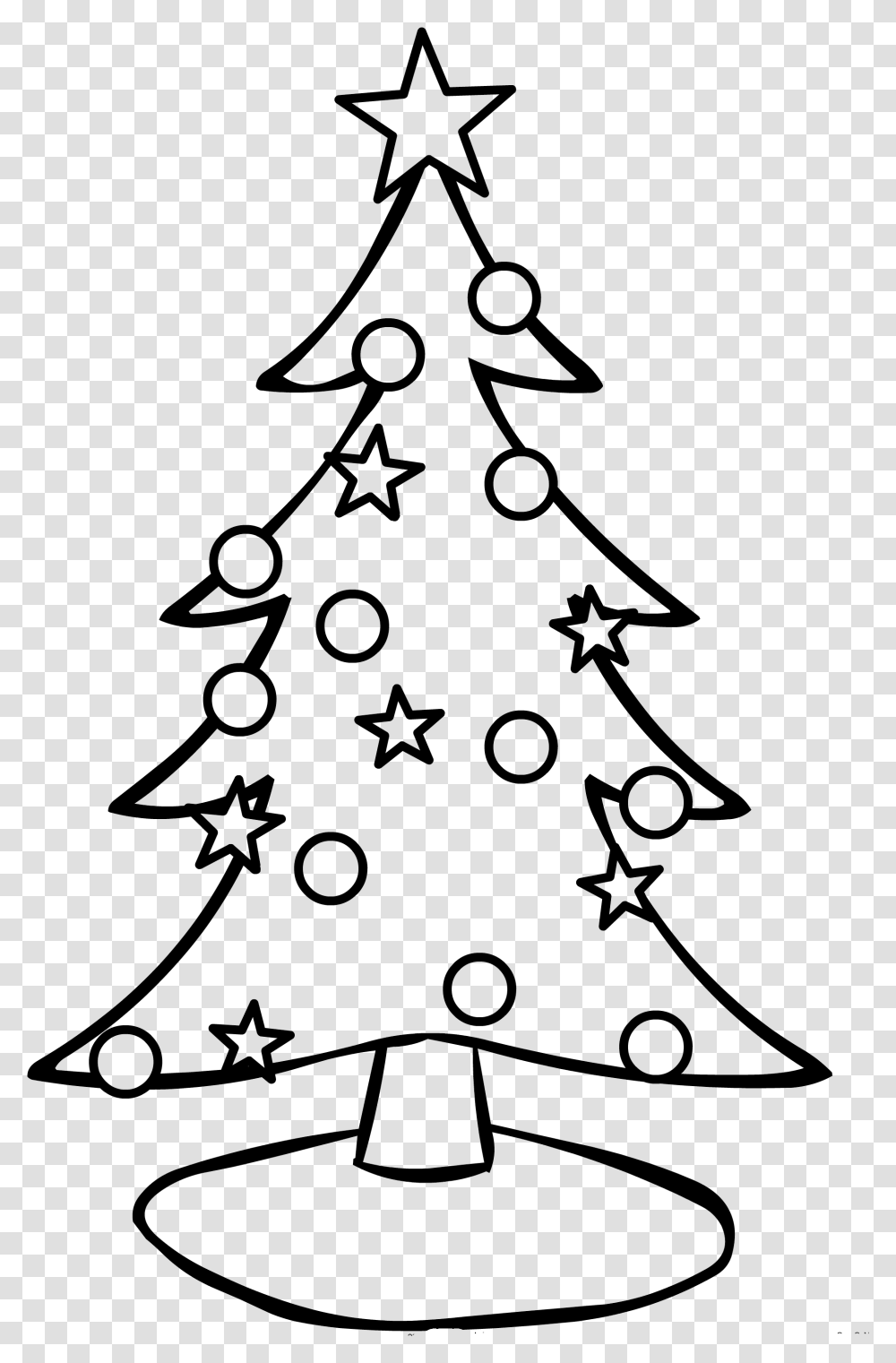 Christmas Tree For Colouring, Plant, Outdoors, Nature, Lighting Transparent Png
