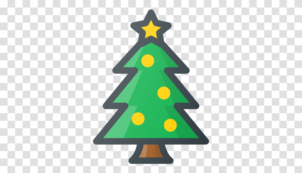 Christmas Tree Free Icon Of Albero Di Natale Icona, Plant, Ornament, Symbol, Star Symbol Transparent Png