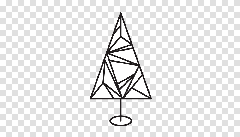 Christmas Tree Geometric Stroke Icon, Lamp, Toy, Triangle, Kite Transparent Png