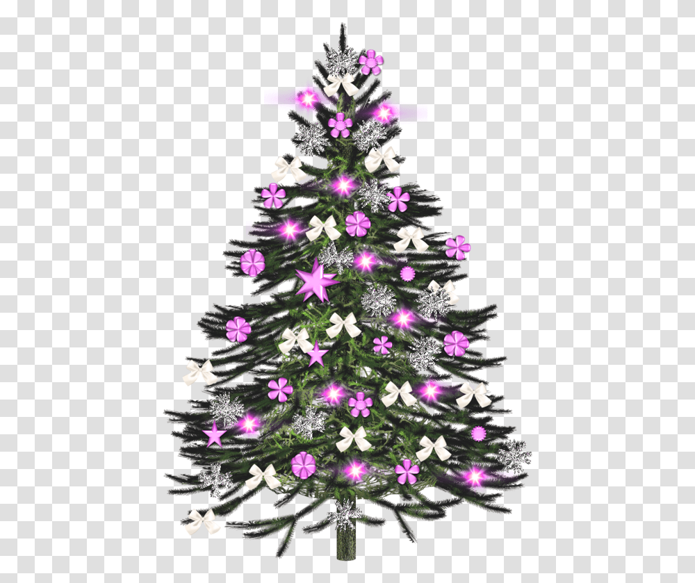 Christmas Tree Gif Christmas Day Homer Simpson Image Pink Christmas Tree Gif, Ornament, Plant, Flower Transparent Png