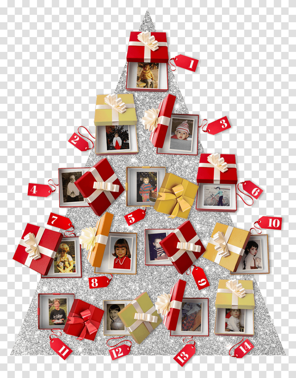 Christmas Tree, Gift, Person, Human Transparent Png