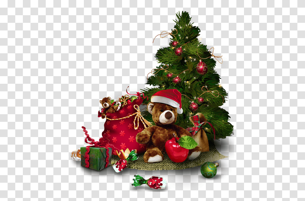 Christmas Tree, Holiday, Plant, Ornament, Teddy Bear Transparent Png