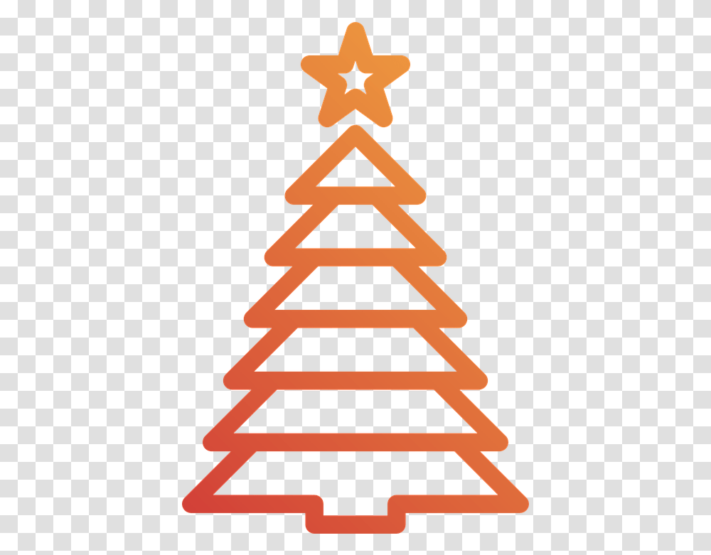 Christmas Tree Holidays Free Vector Graphic On Pixabay Orange Christmas Tree Clipart, Triangle, Wedding Cake, Dessert, Food Transparent Png