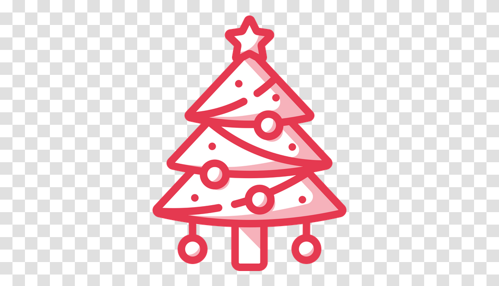 Christmas Tree Icon Of Dualtone Style Christmas Icon, Plant, Ornament, Star Symbol, Triangle Transparent Png