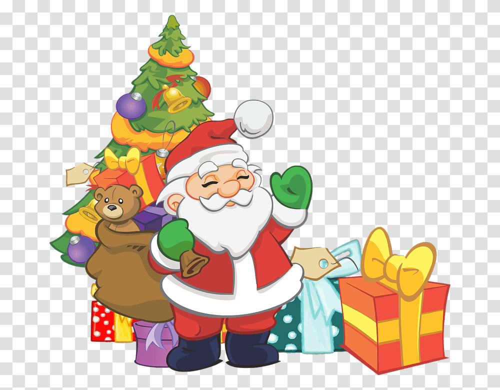 Christmas Tree Images & Pictures Hd Pixabay Christmas With Santa Clipart, Plant, Ornament, Elf, Birthday Cake Transparent Png