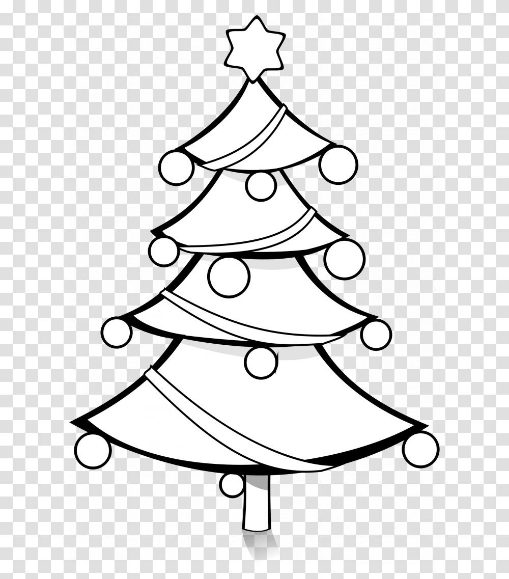 Christmas Tree Incredible Black And Whitestmas Tree, Plant, Ornament, Star Symbol, Stencil Transparent Png