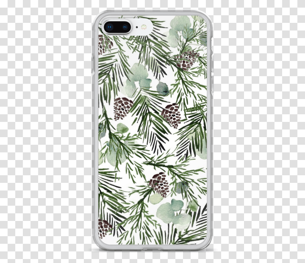 Christmas Tree Leaves Phone Case Christmas Greenery Wallpaper Pinecones, Plant, Conifer, Pineapple Transparent Png