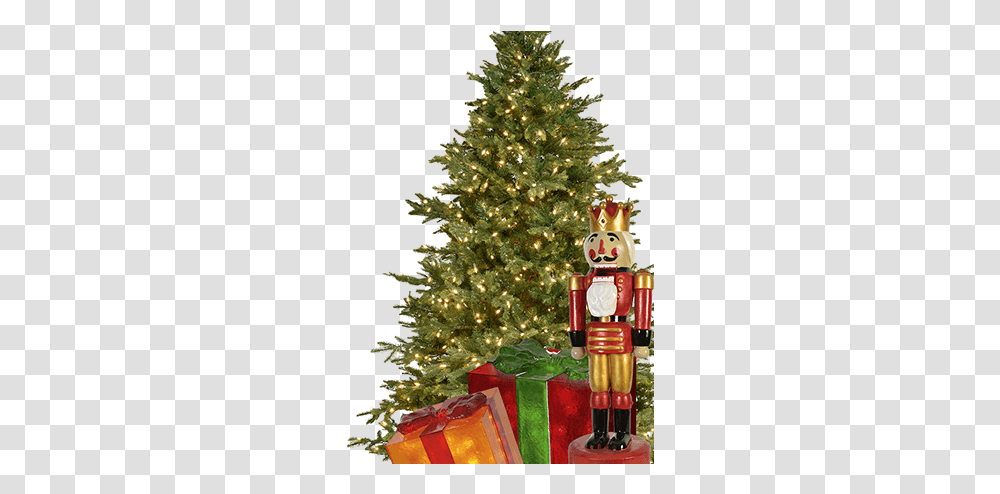Christmas Tree Left Side, Ornament, Plant, Nutcracker Transparent Png