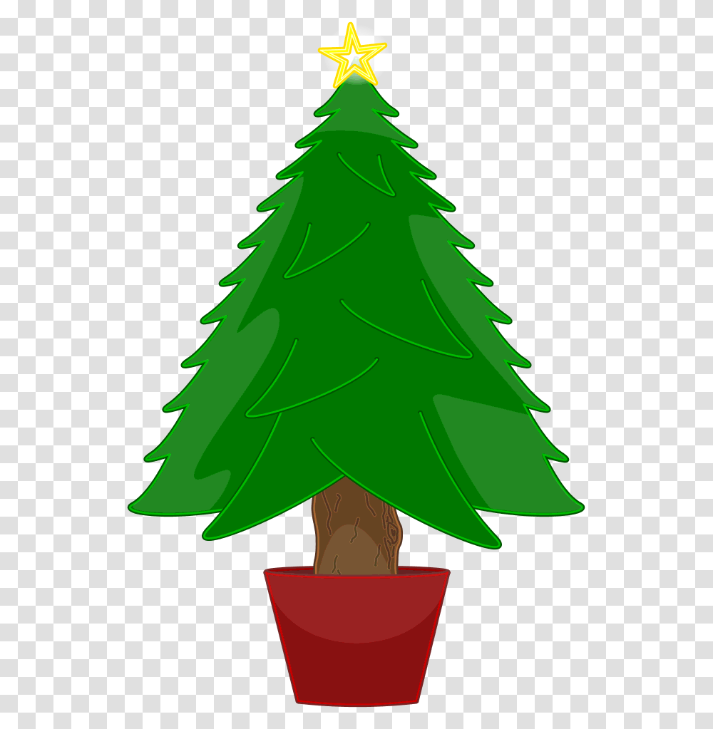Christmas Tree Not Decorated Cartoon Clipart Background Christmas Trees Clipart, Plant, Ornament, Star Symbol, Fir Transparent Png