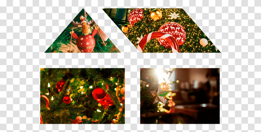 Christmas Tree, Ornament, Plant, Toy, Collage Transparent Png