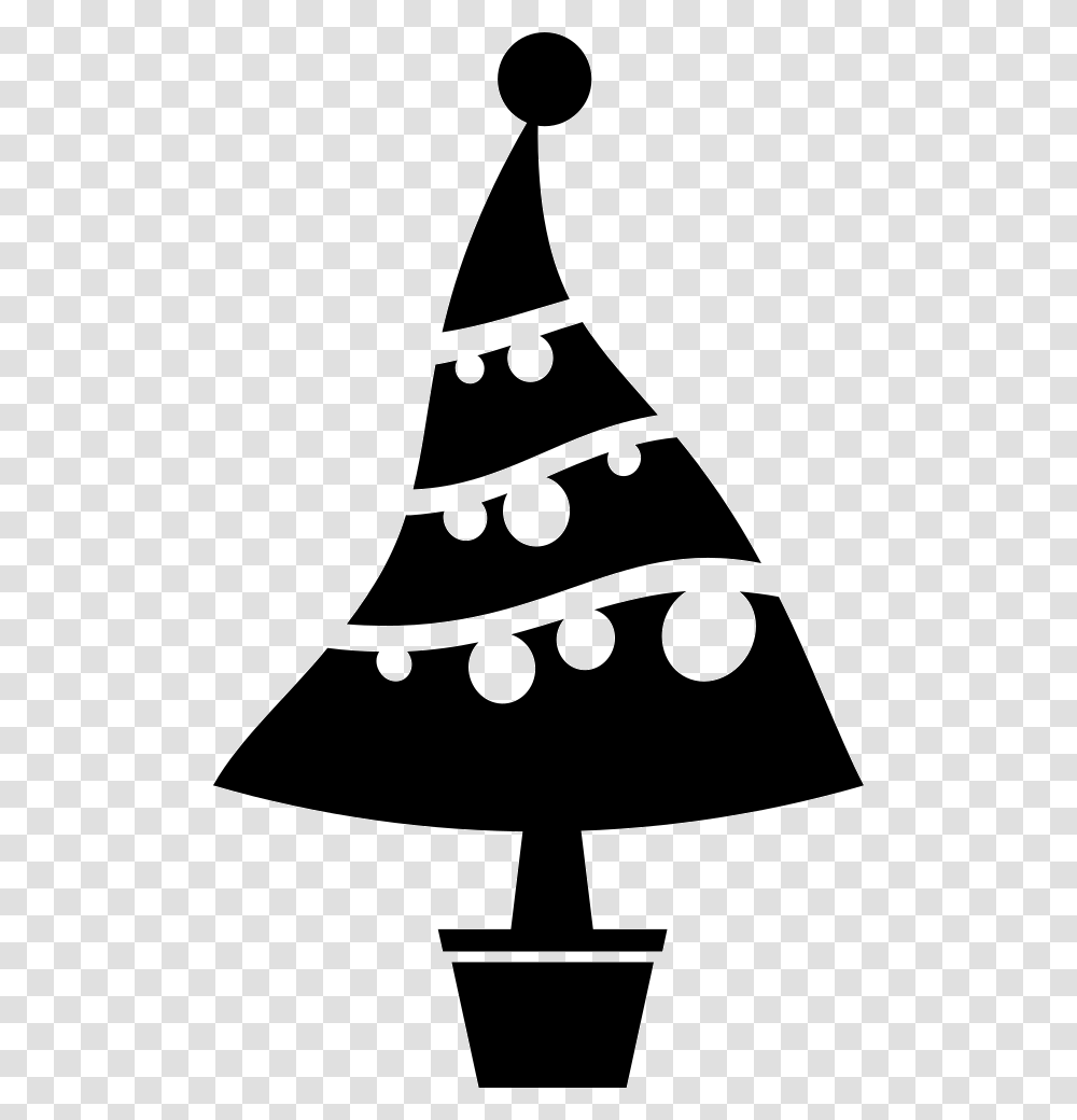 Christmas Tree Ornamented Christmas Day, Lamp, Plant, Stencil, Triangle Transparent Png