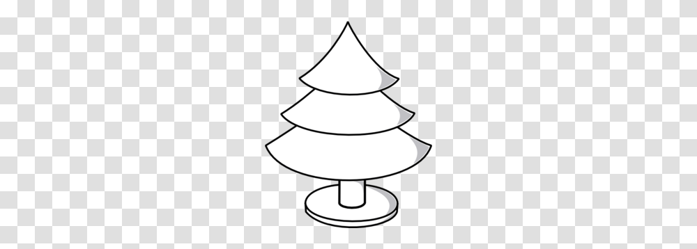 Christmas Tree Outline With Wide Stand Clip Art, Lamp, Plant, Ornament, Fir Transparent Png