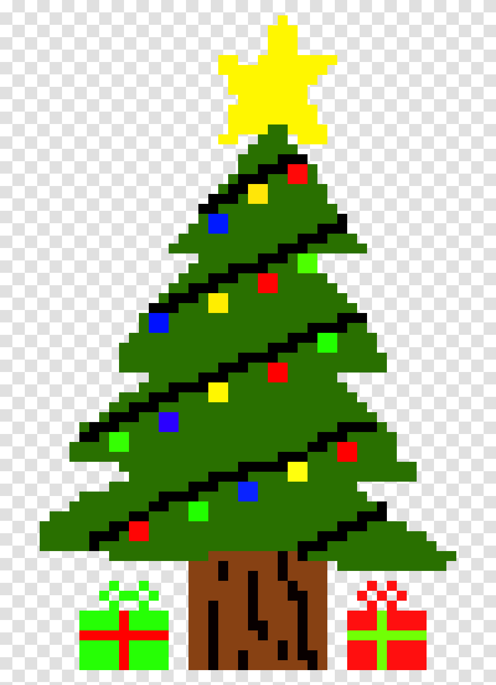 Christmas Tree Pixel Art, Ornament, Plant, Pattern Transparent Png