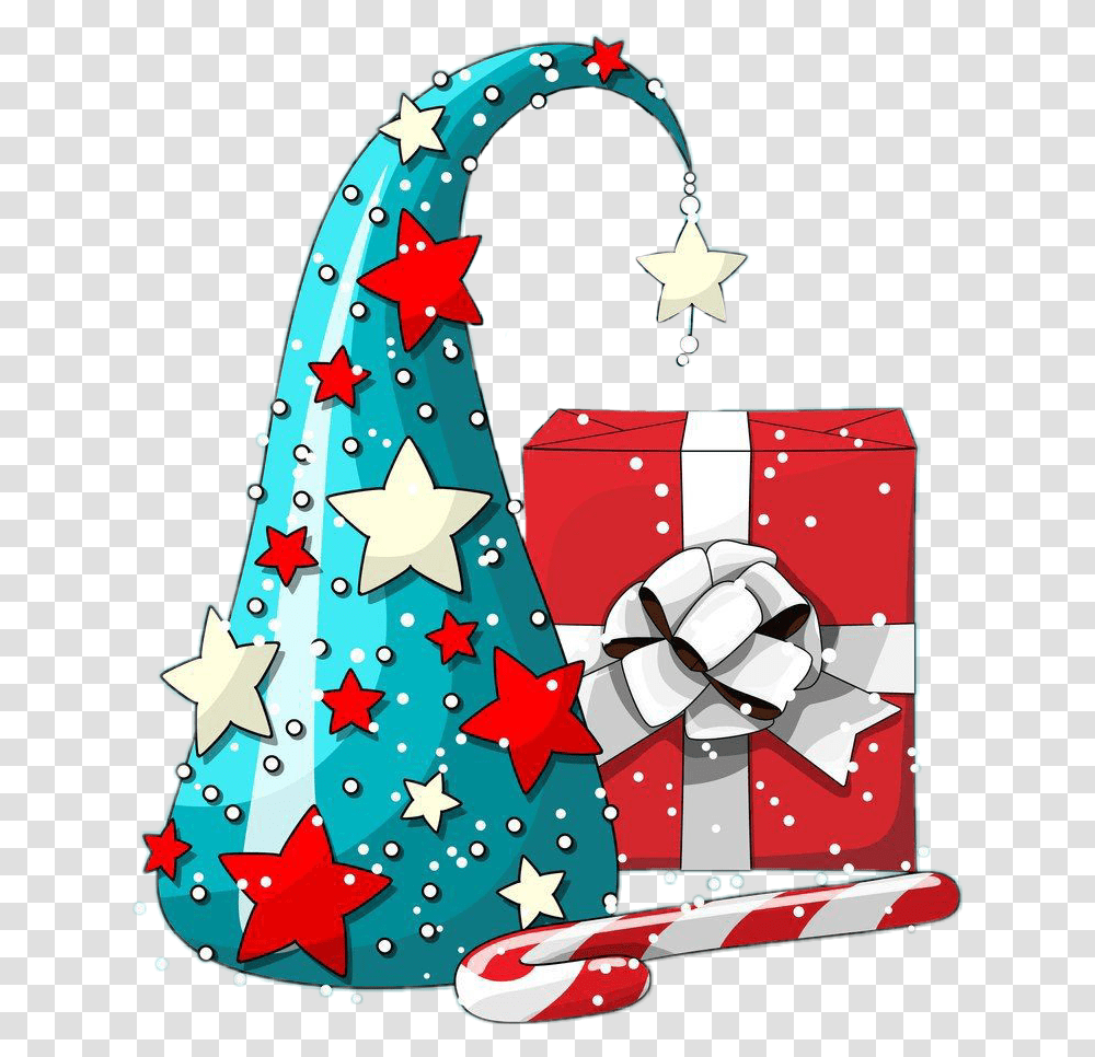 Christmas Tree Present Gift Candycane Star Abstract Christmas Tree Vector, Plant, Star Symbol Transparent Png
