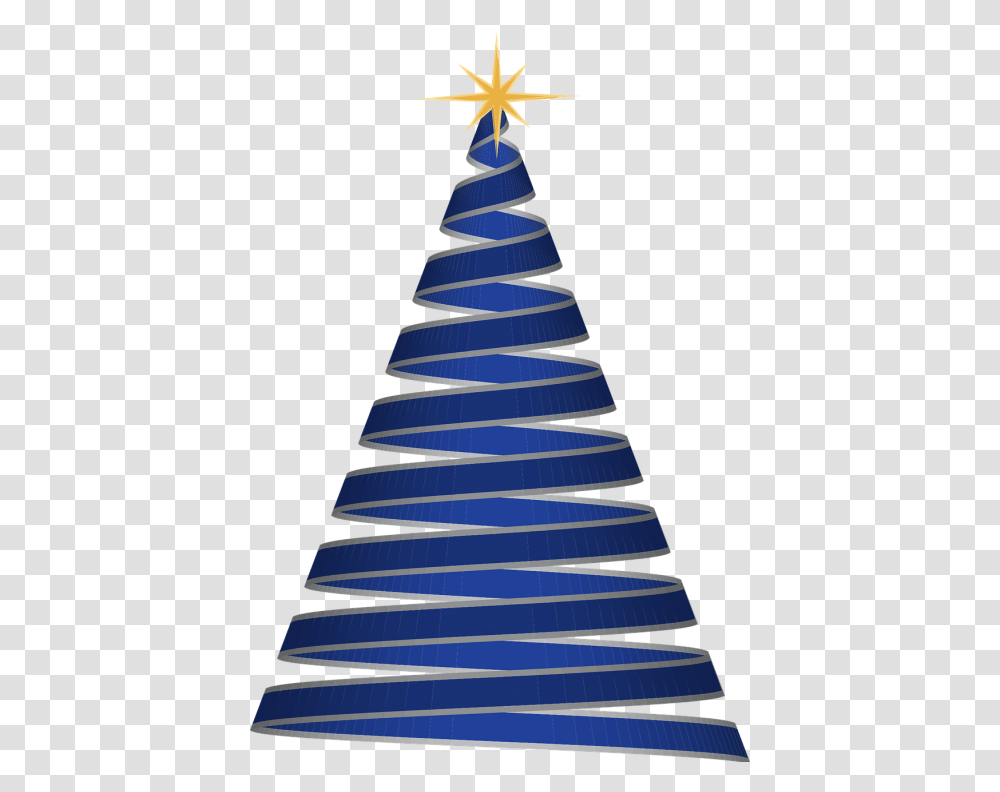 Christmas Tree Ribbon Blue Blue Christmas Tree Vector, Cone, Wedding Cake, Dessert, Food Transparent Png