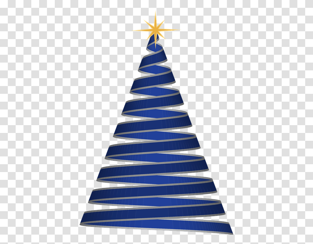 Christmas Tree Ribbon Blue Christmas Tree Holiday Christmas Tree Blue, Cone, Wedding Cake, Dessert, Food Transparent Png