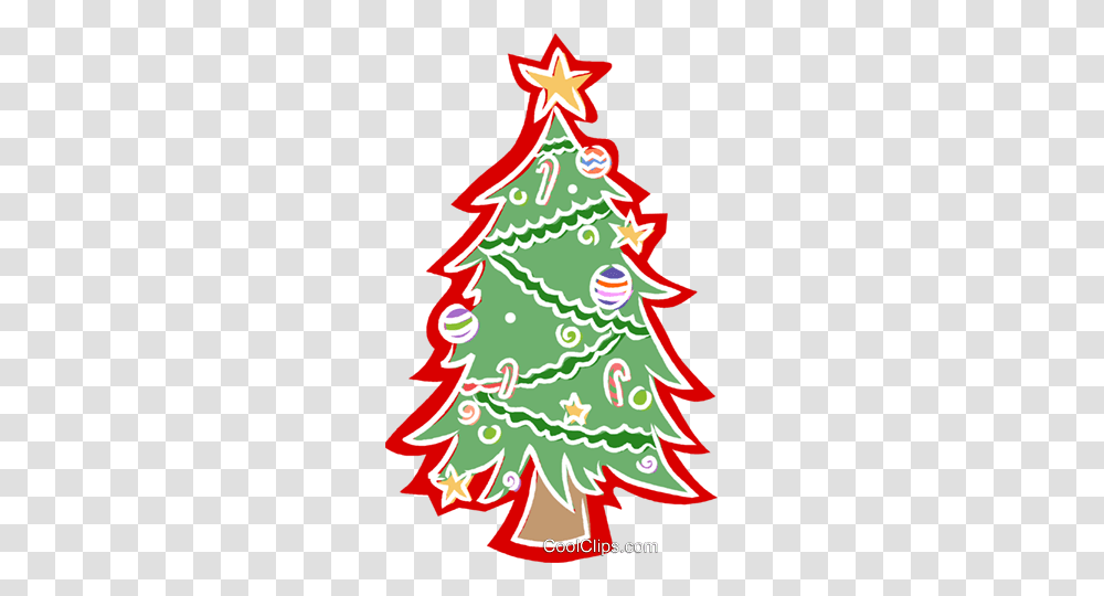 Christmas Tree Royalty Free Vector Clip Art Illustration, Plant, Ornament, Poster, Advertisement Transparent Png