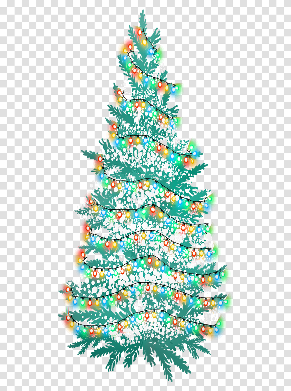 Christmas Tree Snow Lights Free Image On Pixabay, Ornament, Plant, Art, Symbol Transparent Png