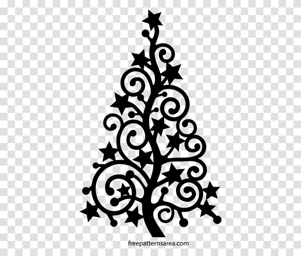 Christmas Tree Stencil Svg, Gray, World Of Warcraft Transparent Png