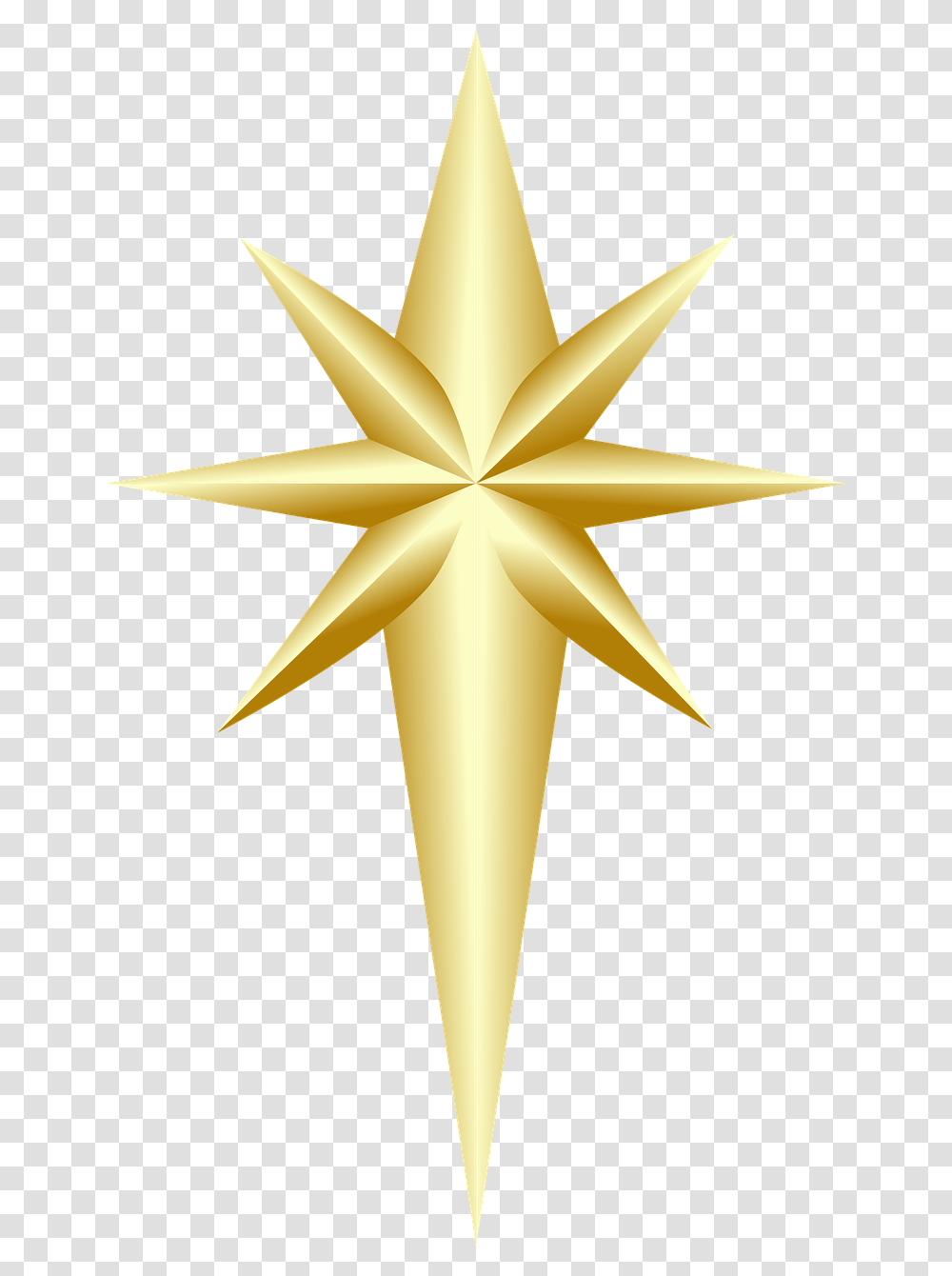 Christmas Tree Topper Ornament Free Photo Illustration, Cross, Star Symbol, Gold Transparent Png