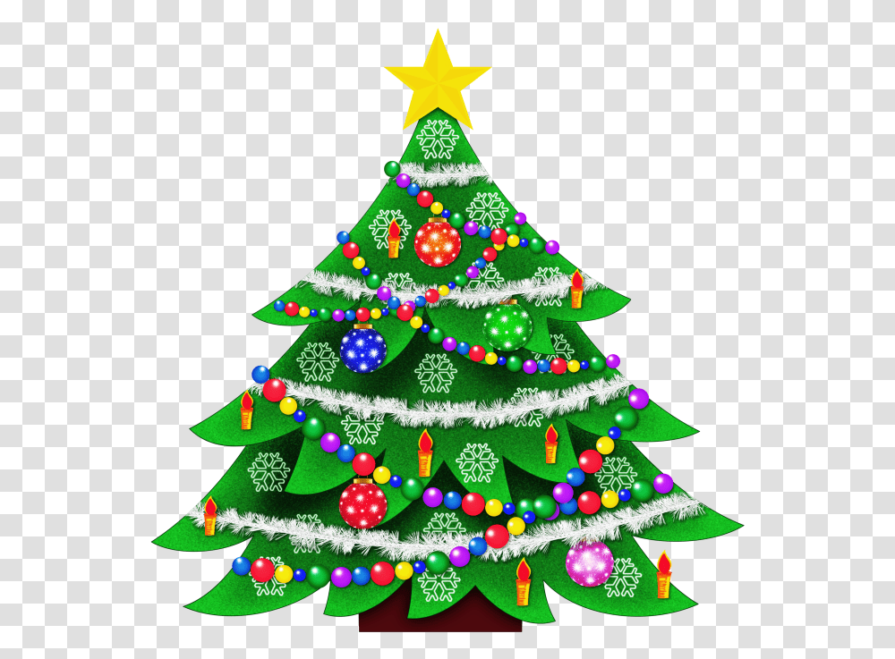 Christmas Tree Vec Free Clipart Happy Merry Christmas Day, Ornament, Plant, Star Symbol Transparent Png