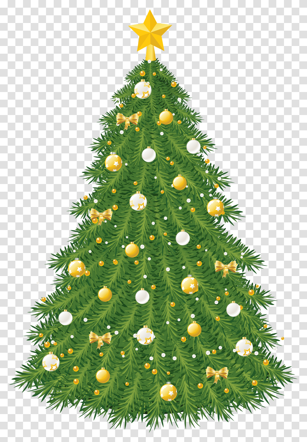 Christmas Tree Vector Decorated Christmas Tree Transparent Png