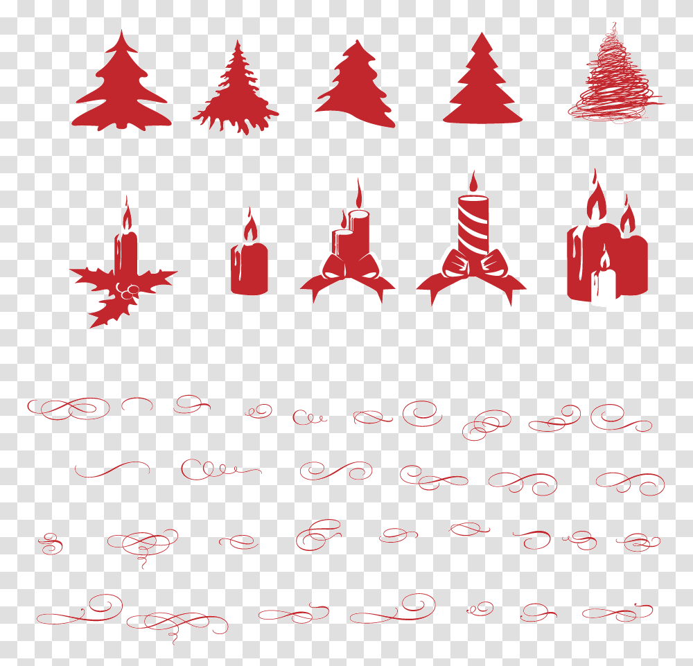 Christmas Tree Vector Red, Plant, Ornament, Triangle Transparent Png
