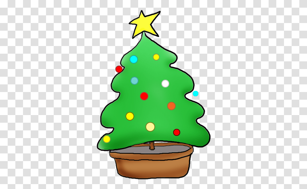 Christmas Tree With Decorations Christmas Tree Christmas Tree Clip Art, Plant, Ornament, Birthday Cake, Dessert Transparent Png